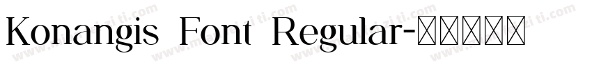 Konangis Font Regular字体转换